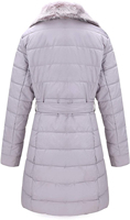 Manteau d'hiver long matelassé Shahid-Syed pour femme, avec capuche, décontracté, chaud, en toile respirante, rembourré de coton