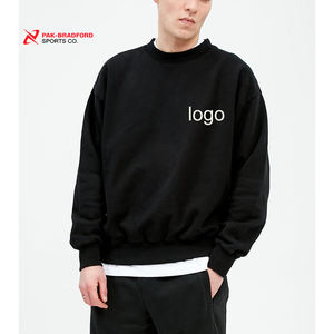 Fabricante directo 400 GSM alta calidad cuello redondo sudadera de gran tamaño invierno logotipo personalizado estampado en relieve sólido liso teñido XS - Product Image 1