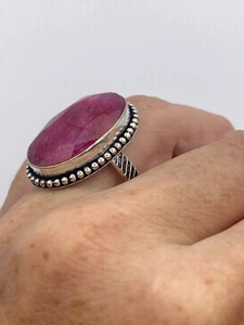 Anillo de rubí Rosa Natural clásico sin calentar sin tratar, ajuste de bisel de piedras preciosas Roby, regalo de aniversario de boda perfecto, piedra natal de julio - Product Image 6