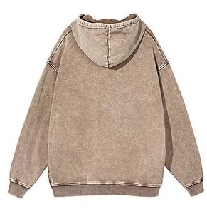 OEM Service personnalisé surdimensionné coton lourd hommes personnalisé lavage à l'acide sweat à capuche noir offre en gros tendance 2024 qualité - Product Image 6