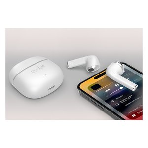 Audífonos TWS Bluetooth con Pantalla Digital y Táctil, Inalámbricos para Juegos, Color Blanco - Product Image 4