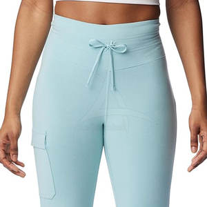 Leggings de yoga professionnels pour femmes, haute qualité, taille élastique, uni, léger, respirant, longueur intégrale, personnalisable, fitness - Product Image 5