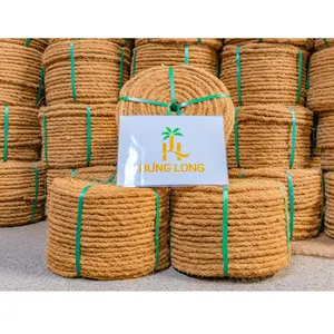 코코넛 섬유로 만든 천연 100% 완벽한 제품 COIR ROPE 생물분해성 환경유래 베트남