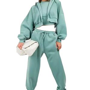 Ensemble décontracté 2 pièces en toile unie pour femme : Crop Top et Short au-dessus du genou, Coupe régulière, Respirant, Écoresponsable, Été 2026 - Product Image 4