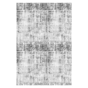 Tapis de salon en chenille antidérapant, effet marbre gris argenté, imprimé numériquement, lavable en machine, vente en gros RUGS DEPOT LXDP-0649 - Product Image 1