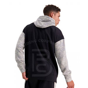 Vente en gros Streetwear uni pour hommes sweats à capuche avec logo personnalisé sweats à capuche en coton épais surdimensionnés pour hommes avec épaules tombantes pour hommes - Product Image 3