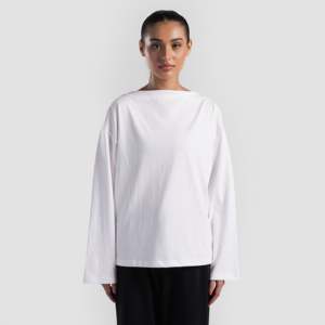 Haut bateau élégant en popeline blanche simple - Product Image 1
