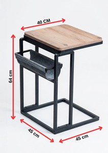 <b>C</b> <b>shaped</b> side <b>table</b> Side <b>table</b> with magazine holder <b>C</b> <b>table</b> for sofa End <b>table</b> with storage pocket Modern <b>C</b> <b>shaped</b> end <b>table</b> - Product Image 4