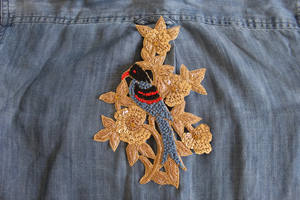 แพทช์ปักรูปหัวใจศิลปะดอกไม้ลูกปัดทำด้วยมืออย่างประณีตผ้าชิ้นตกแต่งรูปหัวใจสำหรับบ้านของขวัญทำจากอินเดีย - Product Image 3