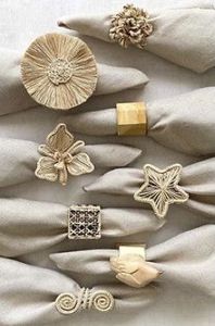 Wholesale <b>Cheap</b> Price Table Decor Rhinestone Bling Napkin <b>Ring</b> Rattan Napkin Buckle <b>Ring</b> for Place Setting Serviette - Product Image 4