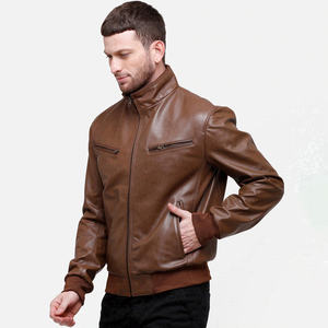 Chaqueta de cuero para hombre estilo motociclista, chaqueta de invierno de cuero para motocicleta, chaqueta de cuero para motociclista urbano para hombre - Product Image 5