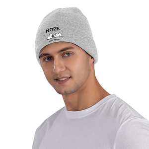 Logo brodé de haute qualité tricoté Jacquard Beanie Skull Cap personnalisé chaud Logo à revers chapeaux d'hiver en gros - Product Image 4