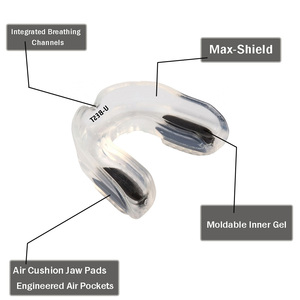 Protège-dents en silicone transparent avec grille de protection pour usage sportif - Product Image 6