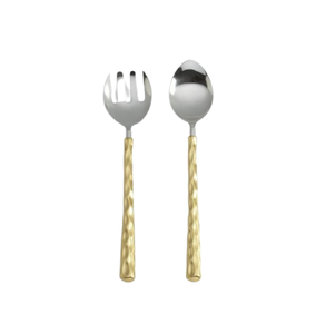 Mayorista Servidor de ensalada de metal de acero inoxidable Mango de metal con acabado plateado para vajilla de boda Juego de cubiertos con espejo - Product Image 3