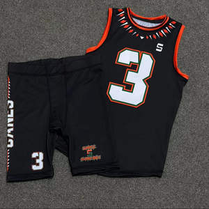 Vêtements de basket-ball personnalisés par sublimation, taille plus, maillot de basket-ball à séchage rapide, uniformes de basket-ball simples, shorts de basket-ball - Product Image 1