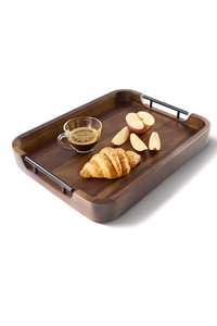 Bandeja Decorativa de Bambú para el Hogar, Personalizable de Fábrica, para Servir Alimentos, Almacenamiento, Uso en Escritorio, Sala de Estar, Estilo Moderno y Lujoso - Product Image 5
