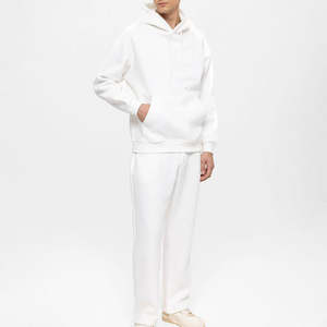 ชุดวอร์มผ้าคอตตอน100% มีฮู้ดและชุดวอร์มสำหรับผู้ชายไซส์พิเศษชุดวอร์มสำหรับฤดูหนาวโลโก้ออกแบบได้ตามที่ต้องการน้ำหนักเบา - Product Image 4