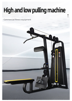 Máquina de Ejercicios de Fuerza Multifuncional para Gimnasio, Máquina de Remo Sentado y Polea Alta, Equipo de Fitness
