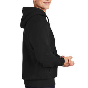 Sudadera con capucha de algodón 100% ligera informal para hombre transpirable patrón sólido estampado polar bolsillo transpirable para invierno XS liso teñido - Product Image 5