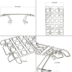 Deluxe Steel <b>Ice</b> <b>Cream</b> Cone Storage Rack in Silver with Elegant Design Perfect for Restaurants and Event Catering Display - Product Image 5