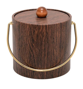 ถังน้ำแข็งทำจากไม้ผนังสองชั้นขนาดแตกต่างกันพร้อมฝาปิดดีไซน์แบบดั้งเดิมออกแบบโลโก้ได้ตามต้องการ - Product Image 4