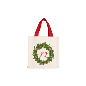 Sac fourre-tout carré écologique avec logo personnalisé, en toile laminée imperméable, sac de shopping en coton, poignée colorée imprimée à l'écran, lettre - Product Image 1
