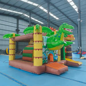Castillo Hinchable Comercial Tema Dinosaurio con Tobogán y Obstáculos para Alquiler Fiestas Exteriores Mayorista - Product Image 4
