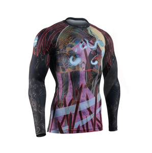 Hot Sale Nogi <b>Print</b> Sublimated Tops Custom Modest Swimwear Mma Rashguard Bjj Rash Guard All Over <b>Print</b> - Product Image 3