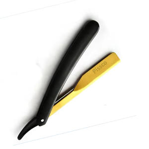 Navaja de Afeitar Recta de Metal Negro para Barbería, Afeitadora Manual de Doble Filo con Llavero, Kit de Afeitado para Hombres - Product Image 5