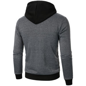Automne et hiver hommes 100% coton cardigan à capuche loisirs sport à capuche avec impression numérique plaine teint perlé Techniques - Product Image 3