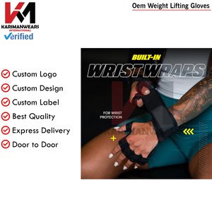 Premium Cowhide Palm Protectors <b>Weight</b> Lifting Heavy-Duty Gym Training Gloves Grips Fitness Bodybuilding Strength Workouts - Product Image 4