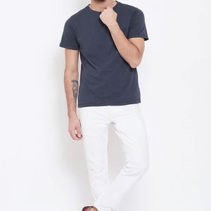 Camiseta informal de alta calidad para hombre, impresión Digital personalizada, patrón sólido, venta al por mayor, ropa de algodón barata para correr, ropa informal - Product Image 6