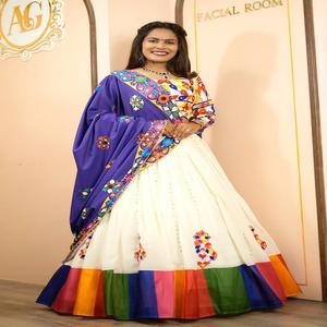 Último diseñador Faux Georgette bordado secuencia trabajo Lehenga Choli por FabZone - Product Image 1