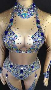 Stylish Women's Mesh Panel Jumpsuits Elegant Nightclub Bodysuits for Parties and <b>Dance</b> Natural Waistline - Product Image 4