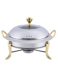 Affordable Stainless Steel <b>Chafing</b> Dish with Classic Round Shape for Family and Business Use - Product Image 2