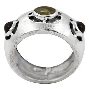 แหวนเงินแท้ 925 ประดับพลอยทรงเรขาคณิตสำหรับผู้หญิง ดีไซน์เรียบหรู ชุบโรเดียม ประดับพลอยโกเมน - Product Image 2