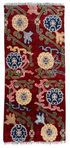 Alto corredor turco antiguo hecho a mano 2,6x12 alfombra roja sala de estar Art Deco Floral Alfombra de lana sala de estar 2,6x10 juego incluido - Product Image 4