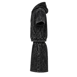 Conjunto de Sudadera con Capucha y Pantalones Cortos para Hombre, Más Vendido del Invierno, 100% Algodón, Tejido de Felpa, Transpirable, Estilo Urbano, Colores Personalizados, 200g, Logotipo Frontal - Product Image 3
