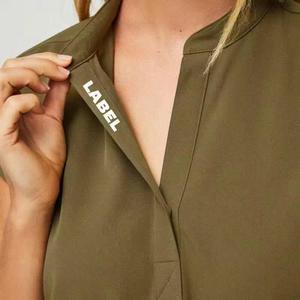 Col montant fermeture éclair docteur infirmière gommages uniforme salle d'opération couleur unie robe d'opération femmes hommes gommages haut pantalons costumes - Product Image 4