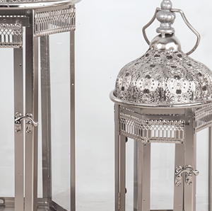 Royal <b>Silver</b> Handcrafted Metal Candle <b>Lantern</b> For Home Decoration in Wholesale Price - Product Image 6
