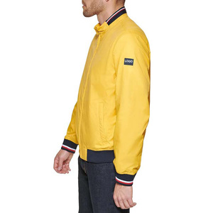 Top Tendencias Color amarillo OEM Logotipo personalizado Manga larga Béisbol Bomber Varsity Ropa de hombre Chaqueta de béisbol universitaria para hombres 2025 - Product Image 2