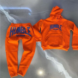 OEM & ODM Wholesale Men's Custom Fleece Hoodie Jogging Suit Oversized Winter <b>Tracksuit</b> with Streetwear Hooded Joggers Sets - Product Image 1