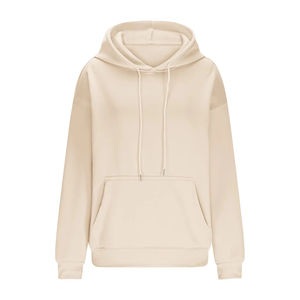 Sweat à capuche oversize pour femme, fabriqué en usine, 100% coton velours, écologique, séchage rapide, coupe décontractée - Product Image 1