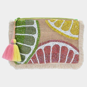 Pochette élégante pour pièces de monnaie brodées de perles de rocaille, logo personnalisé, cadeau de mode pour sacs fourre-tout promotionnels - Product Image 6