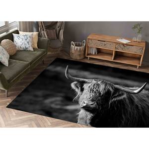 Tapis Vache des Highlands : Imprimé Animal Personnalisé, Tapis d'Appoint Antidérapant, Tapis Fin Non Tissé - Product Image 2