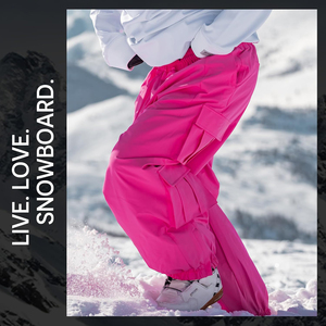 2025 pantalones de esquí holgados Unisex impermeables y a prueba de viento pantalones Cargo de snowboard sueltos estilo hip-hop ropa de invierno al aire libre - Product Image 5