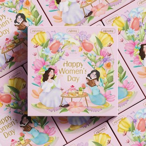 Enveloppe en carton brun personnalisé stratification brillante pour aliments pour bébés suppléments de santé huile capillaire de jojoba romarin arbre à thé blaireau-mat - Product Image 1