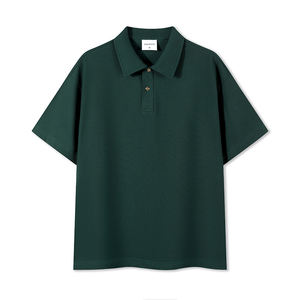 OEM 240gsm algodón tejido camisetas para hombres secado rápido verano manga corta logotipo personalizado impresión patrón sólido para Polo camiseta - Product Image 5
