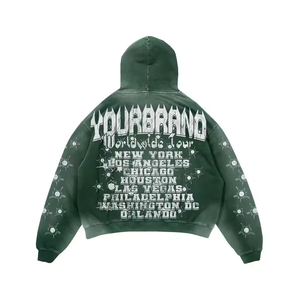 Ensemble sweat à capuche et jogging vert de haute qualité avec des designs uniques pour la mode moderne, parfait pour les vêtements de sport et les sorties décontractées - Product Image 3