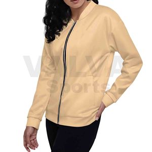 Women's Winter Solid Color Hooded Bubble Coat Stand Custom Design Three Pockets Zip <b>Padded</b> Jacket Customized According Your - Product Image 2